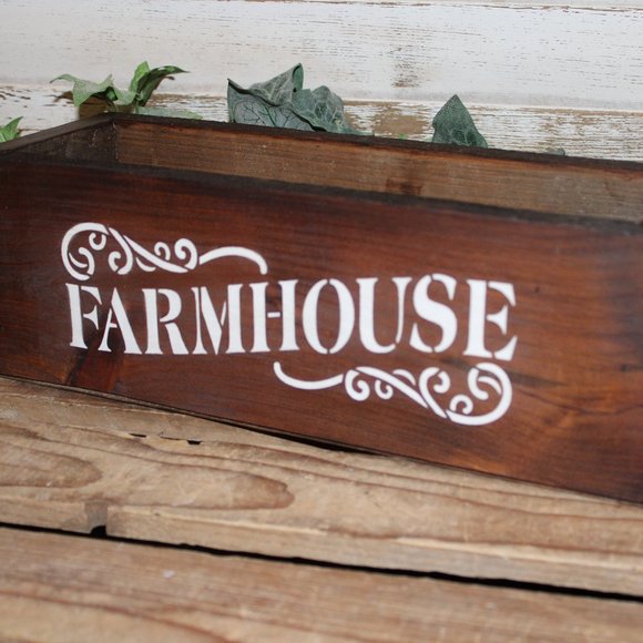 Accents New Rustic Reclaimed Wood Farmers Market Planter Decor Box